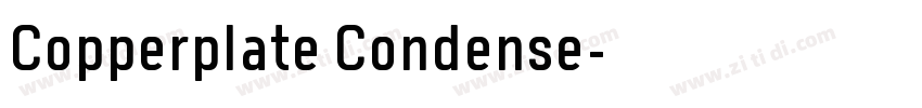 Copperplate Condense字体转换
